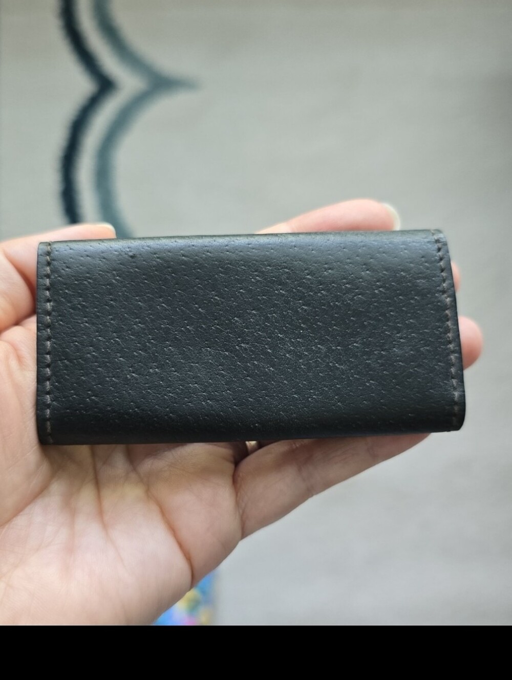 🔑RARE Vintage Gucci Logo Black Leather 3 Key Holder - Picture 3 of 16